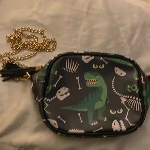 NWOT PU dinosaur crossbody